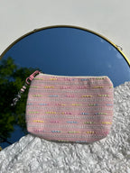roze toilettas met zeepaard sleutelhanger