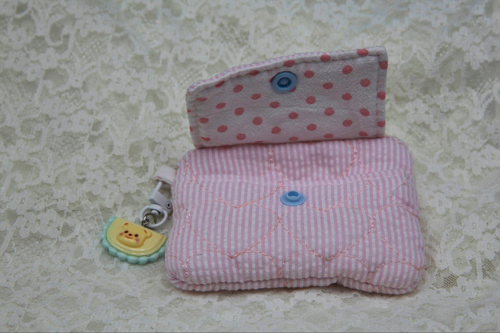 portemonnee roze streepjes