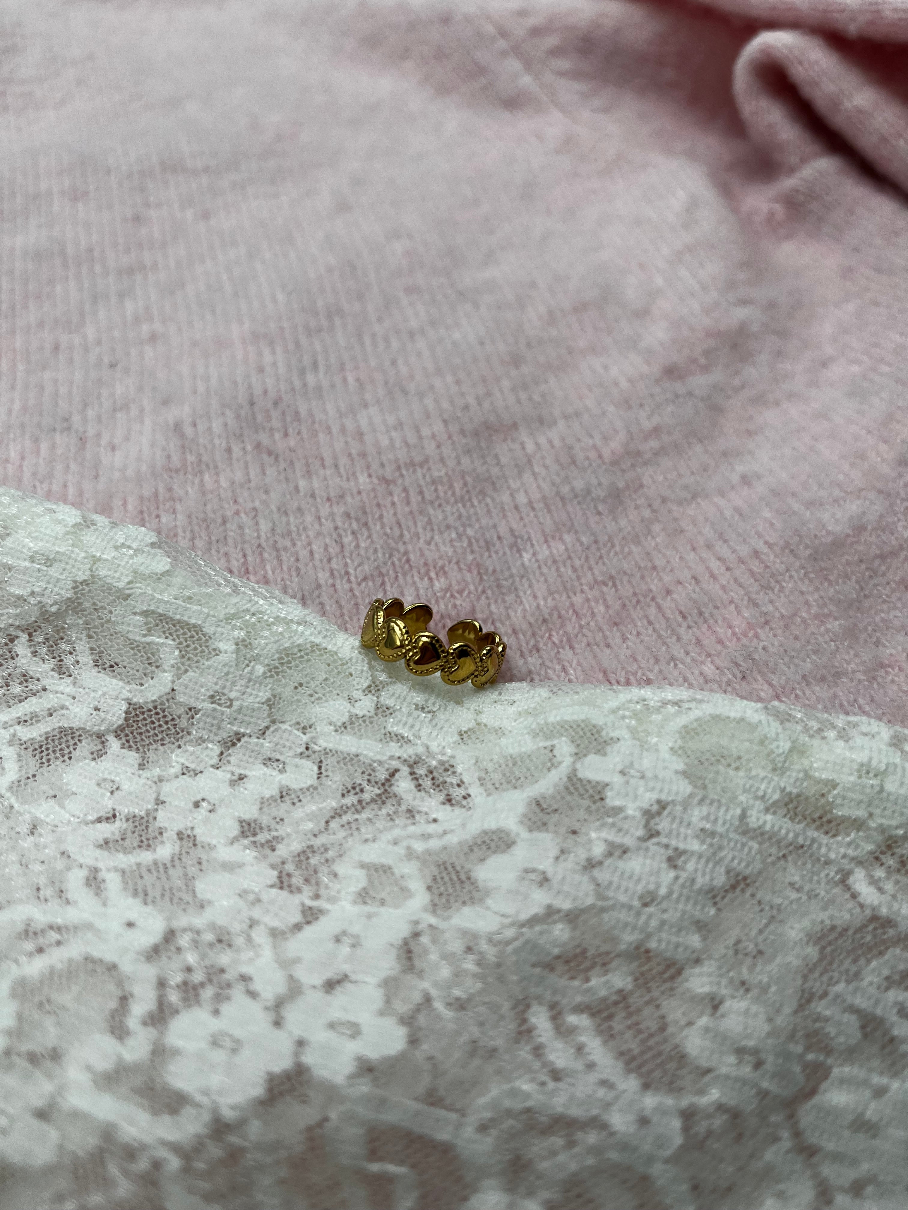 Ring hearts Goud