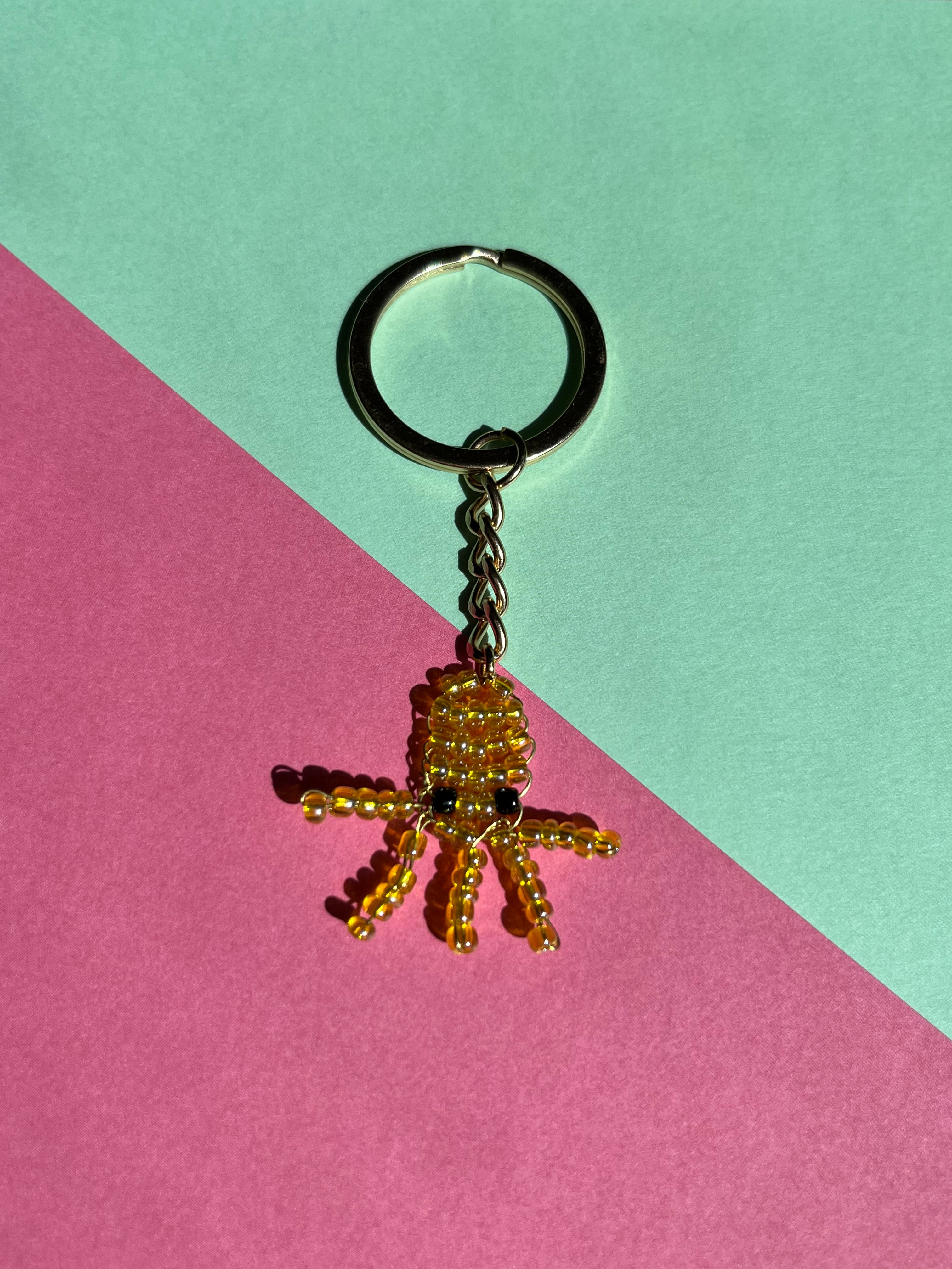 sleutelhanger gele octopus