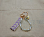 sleutelhanger blad paars