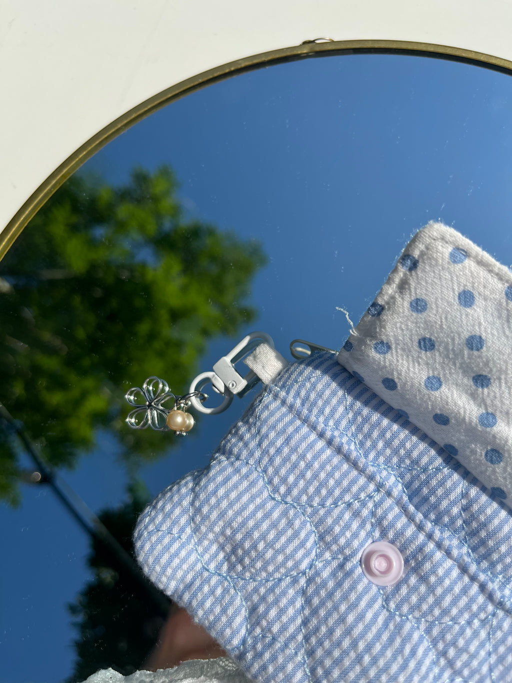 Portemonnee gestreept met hanger