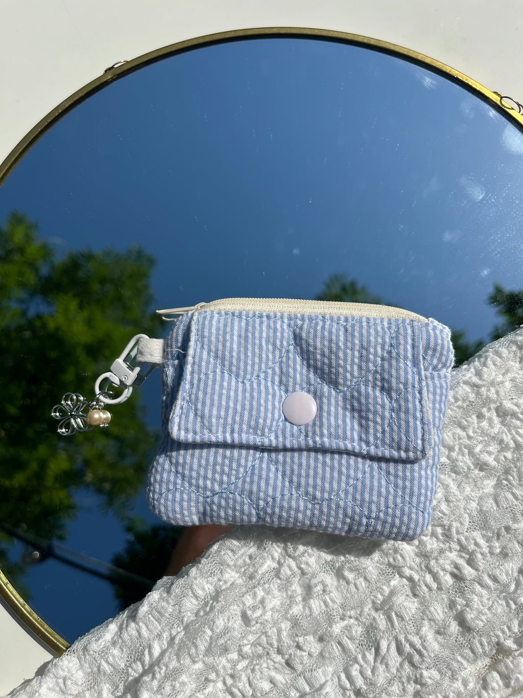 Portemonnee gestreept met hanger