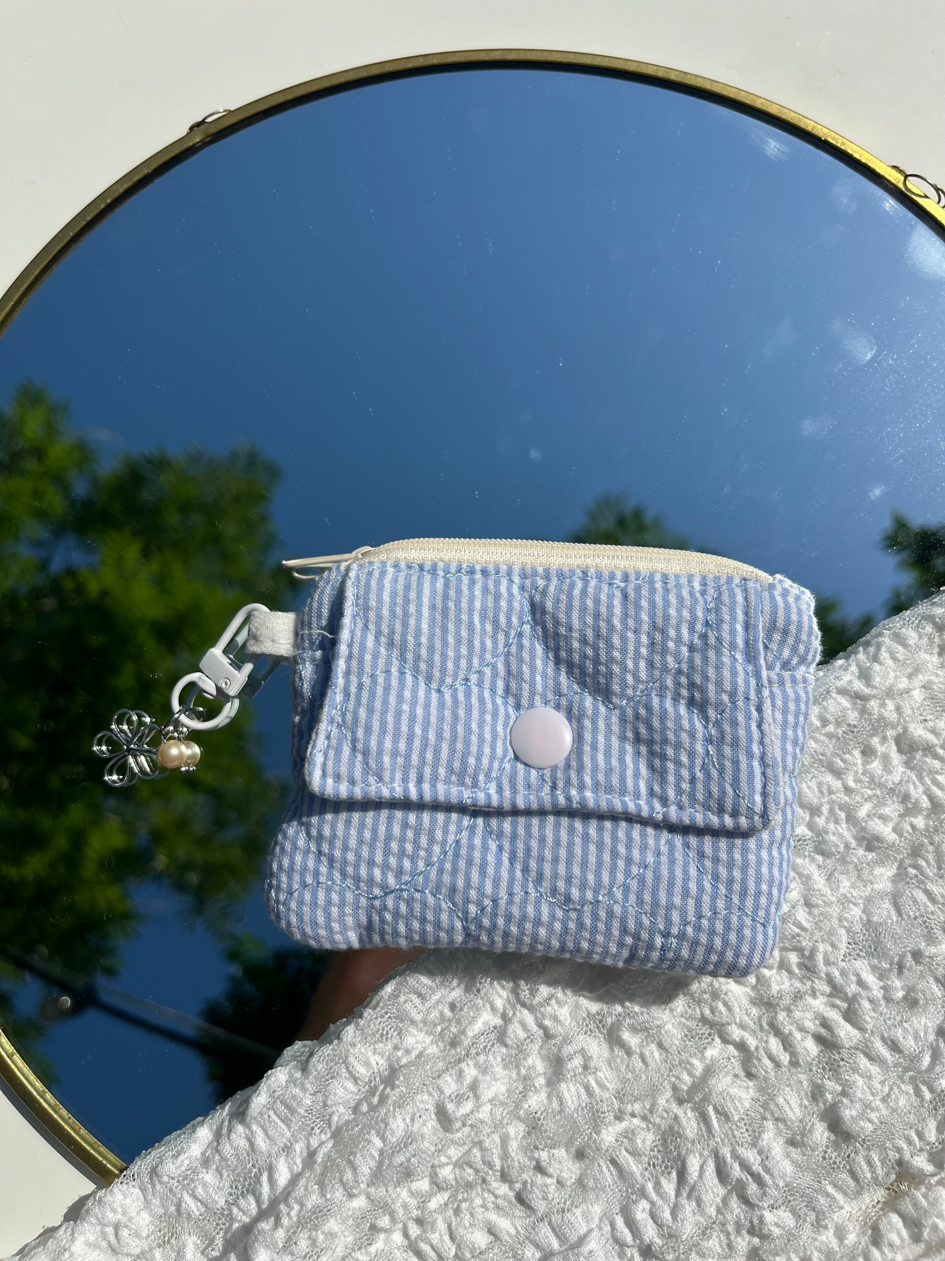 Portemonnee gestreept met hanger