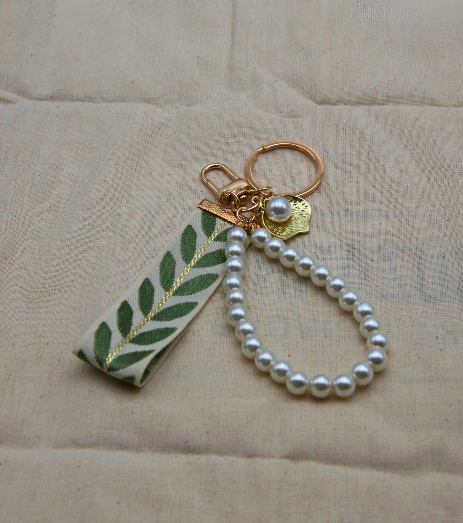 sleutelhanger blad groen