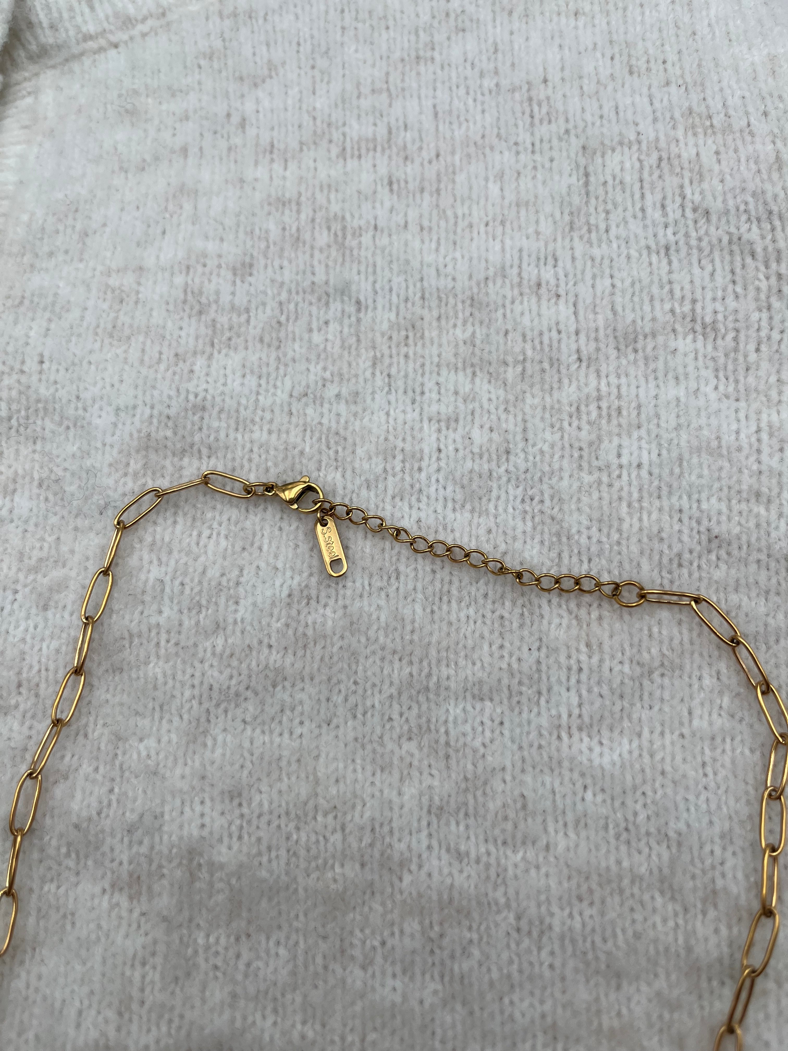 bedelketting Golden heart Key