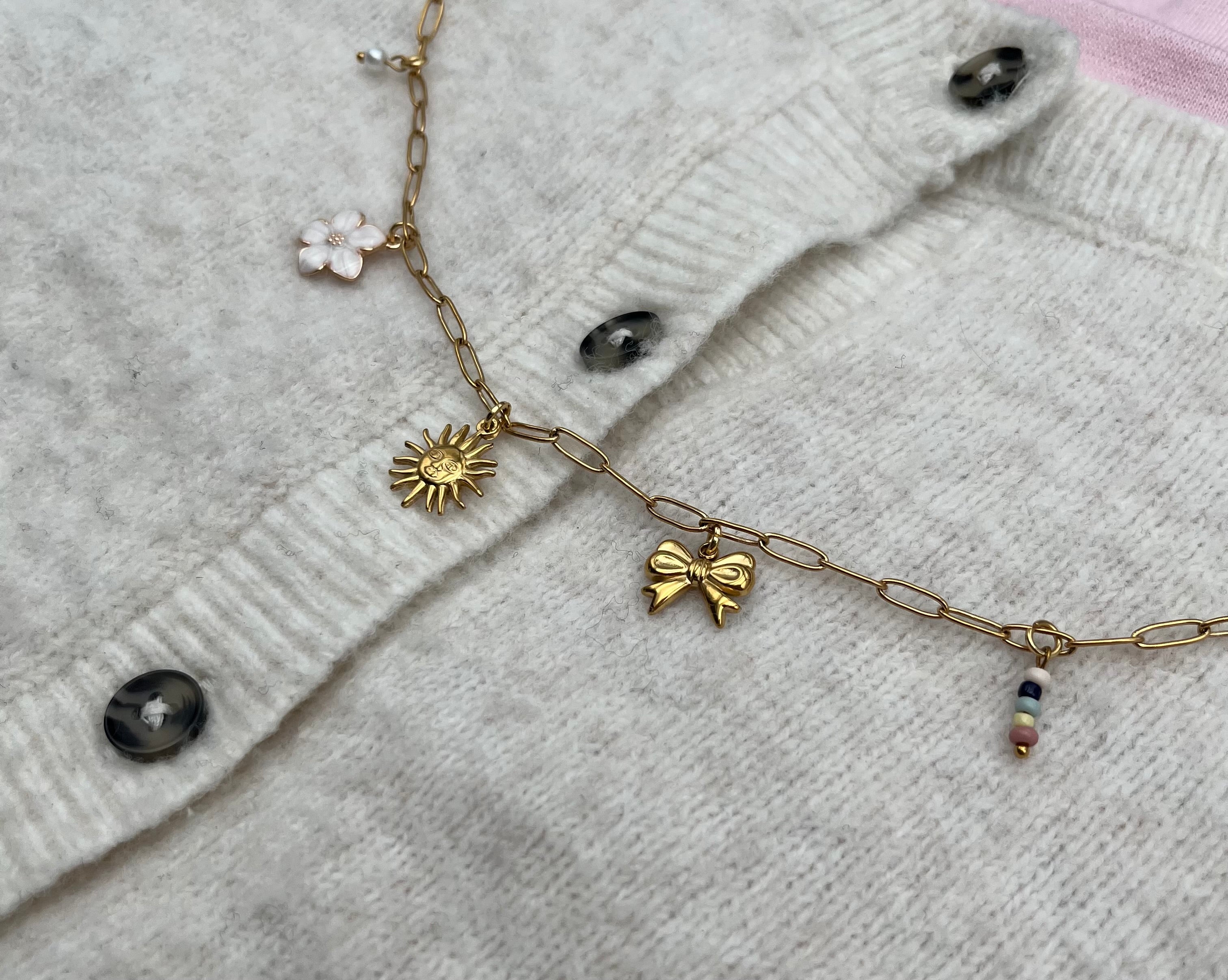 bedelketting Sun&Pearl