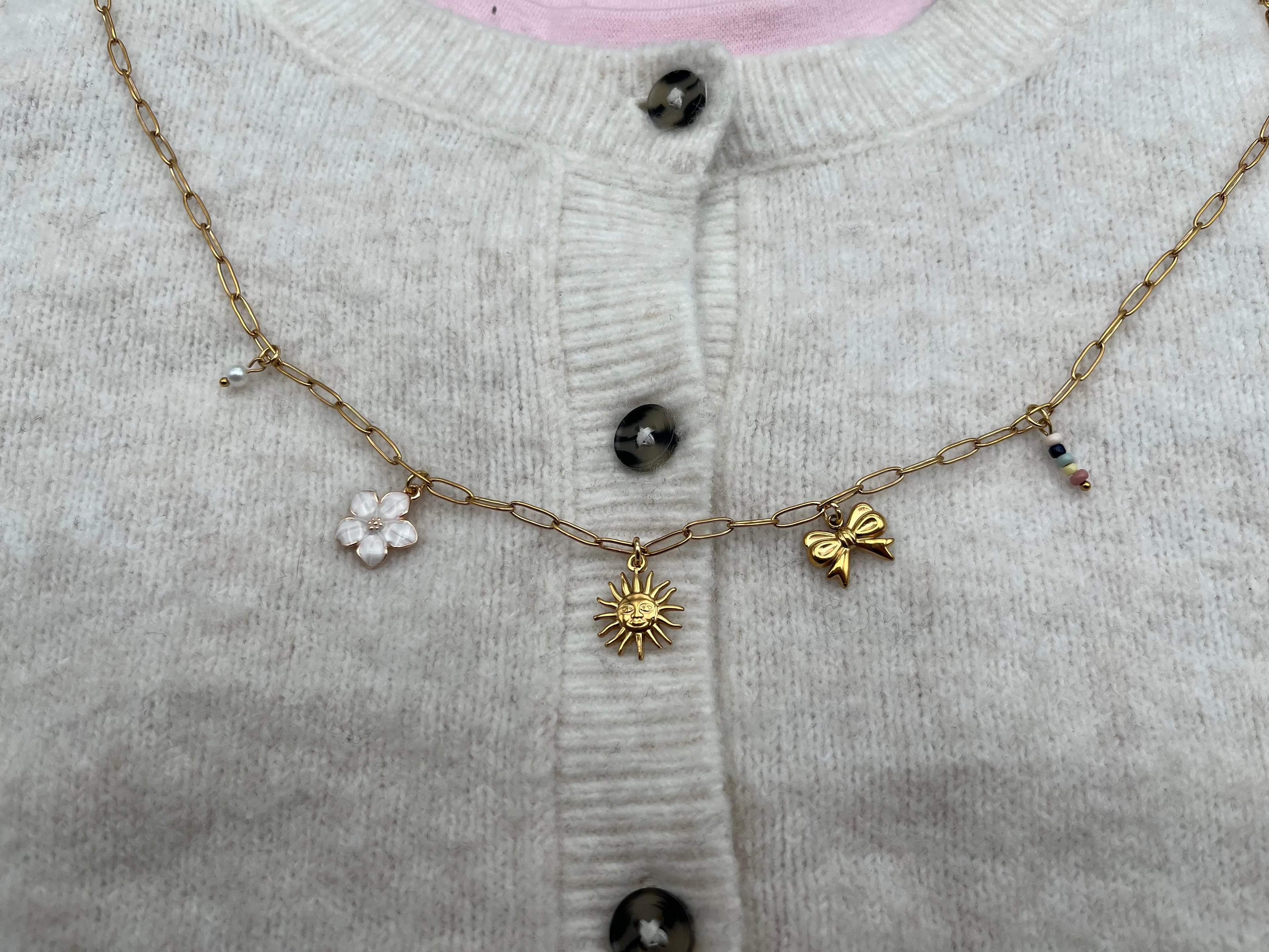 bedelketting Sun&Pearl