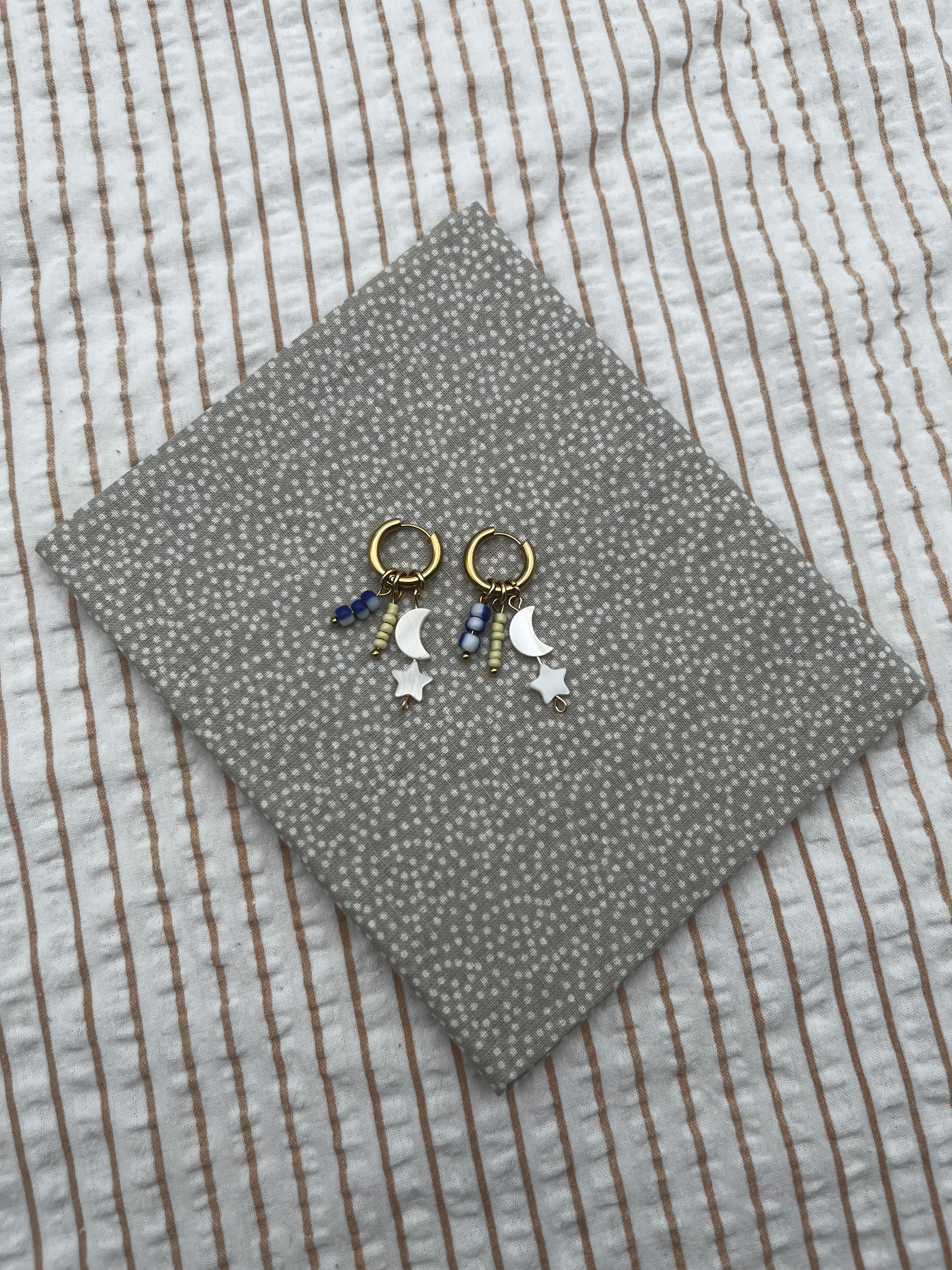 oorbel starry stripe goud