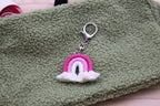 sleutelhanger roze,paarse regenboog