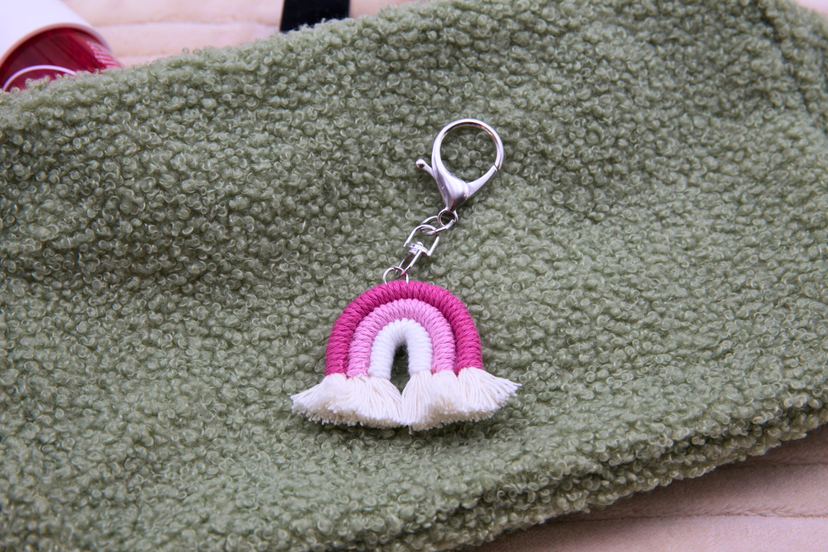 sleutelhanger roze,paarse regenboog