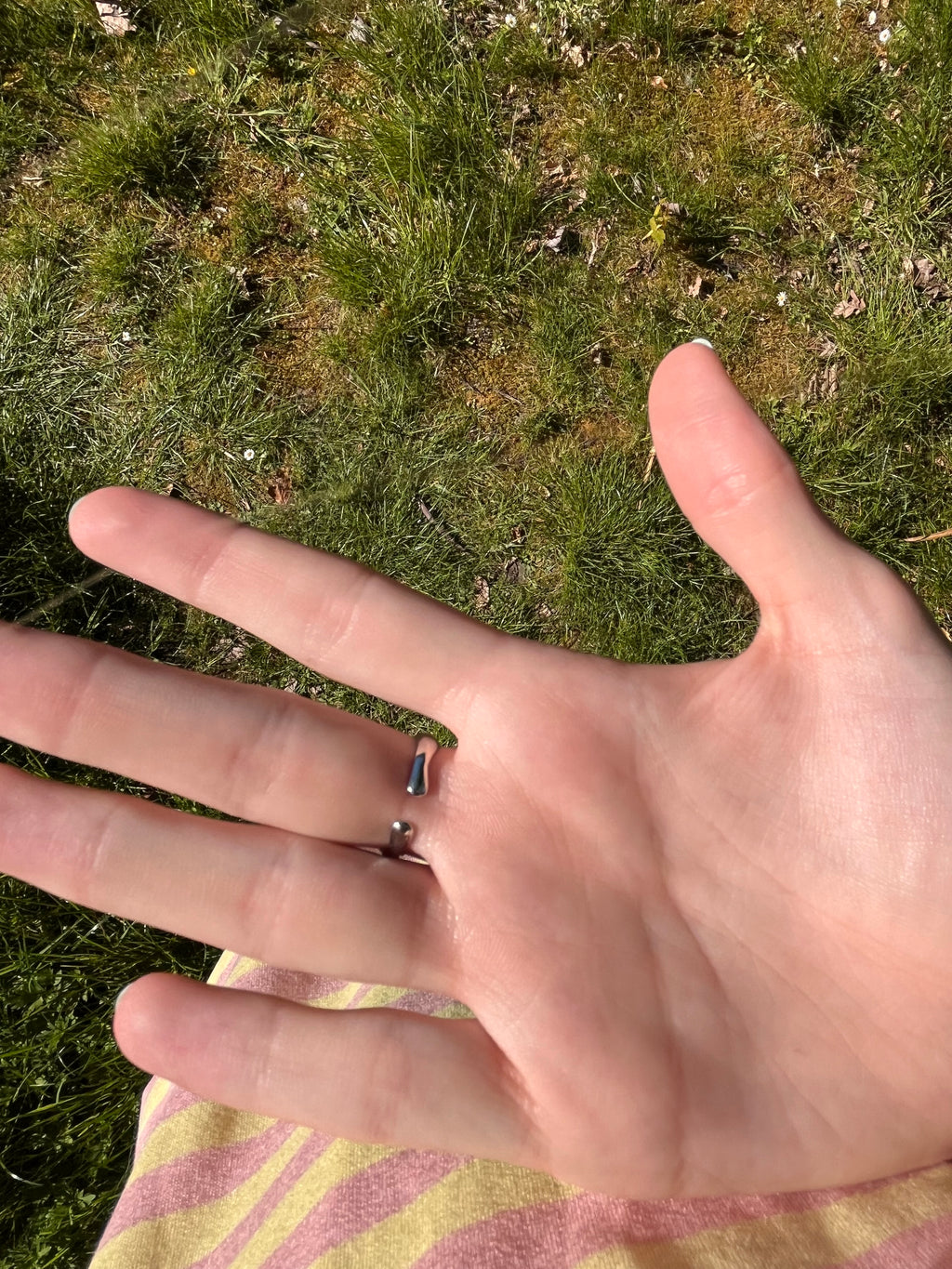 Ring golvend zilver