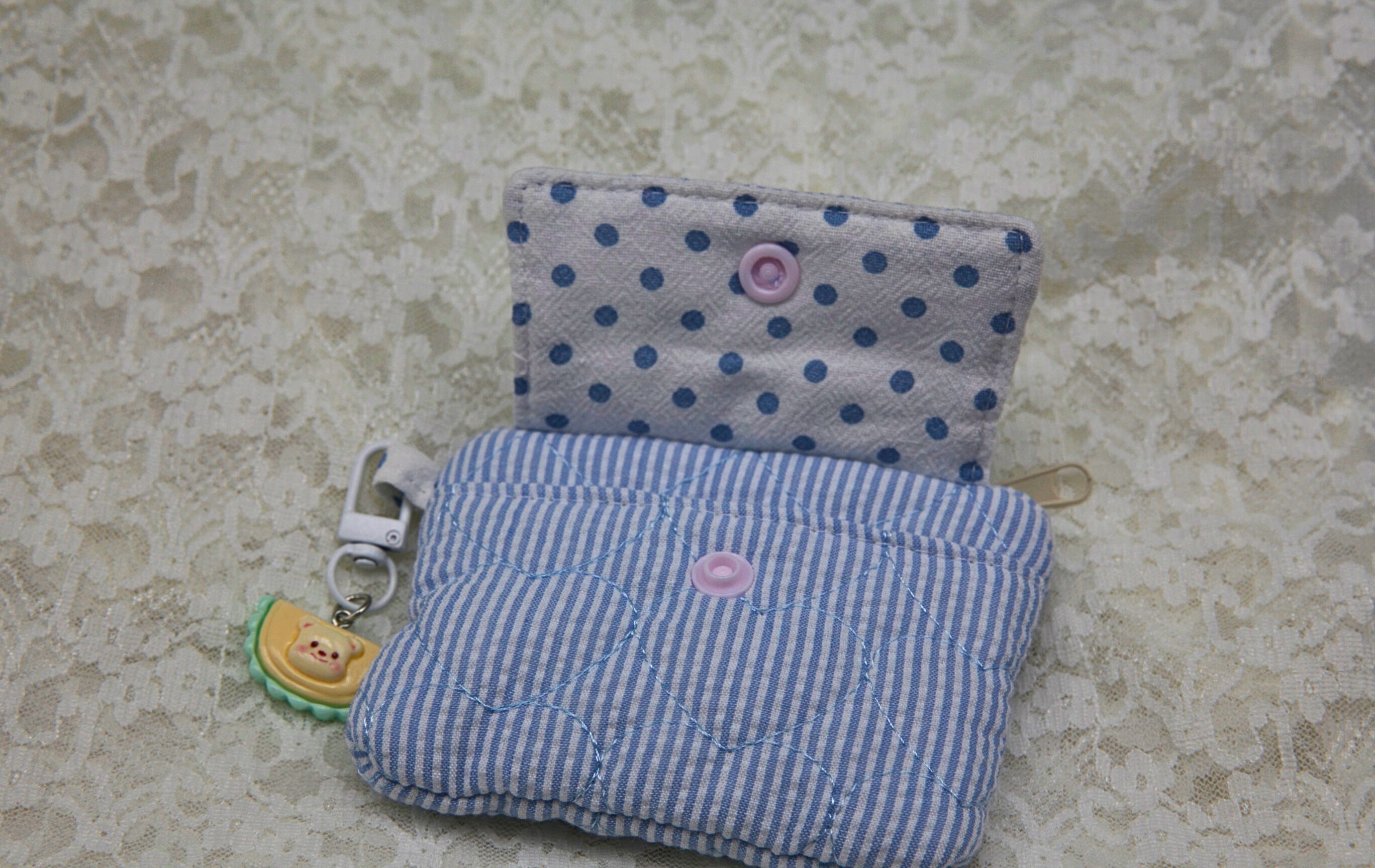 portemonnee blauw streepjes