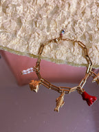 Charm armband coral fish