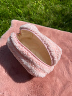 toilettas lichtroze en roze strepen