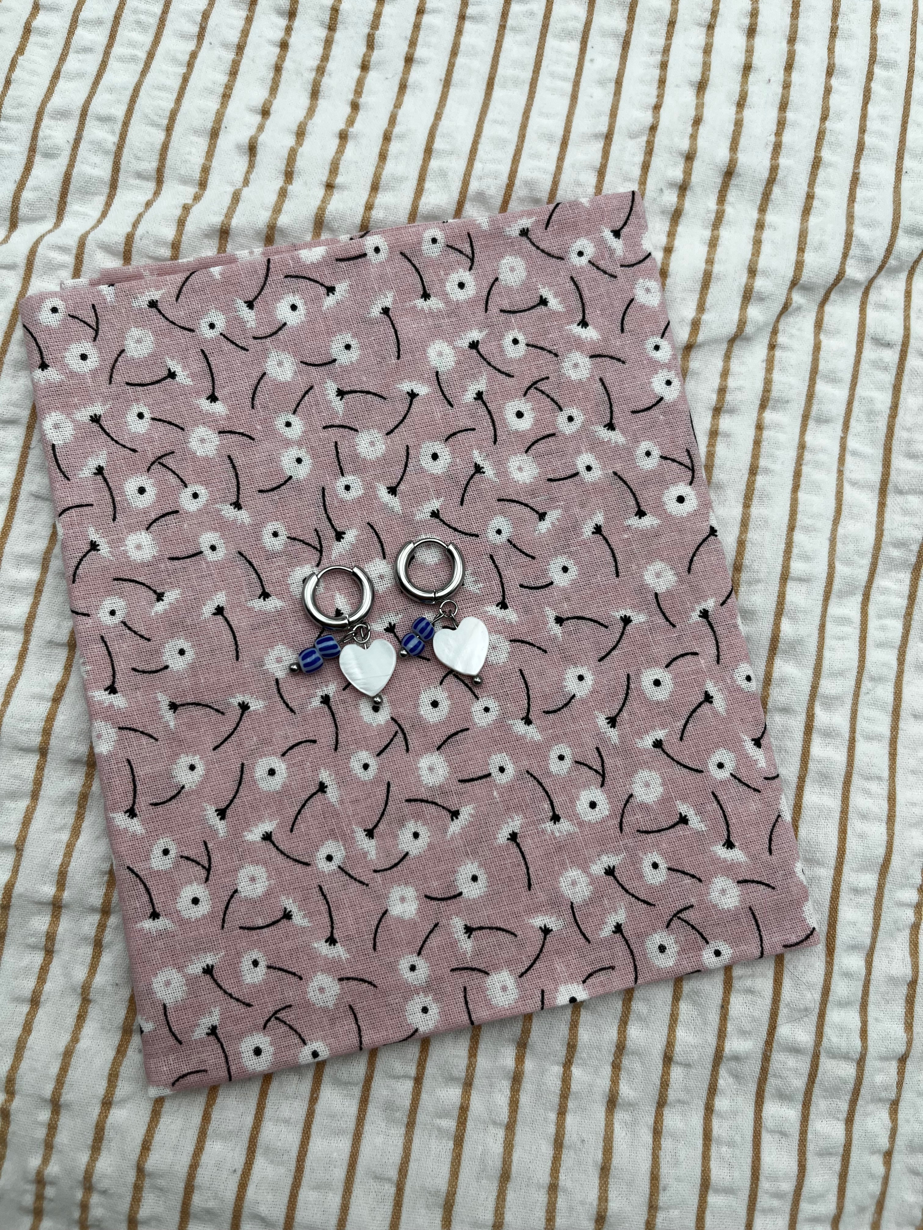 Oorbel Blue Love zilver