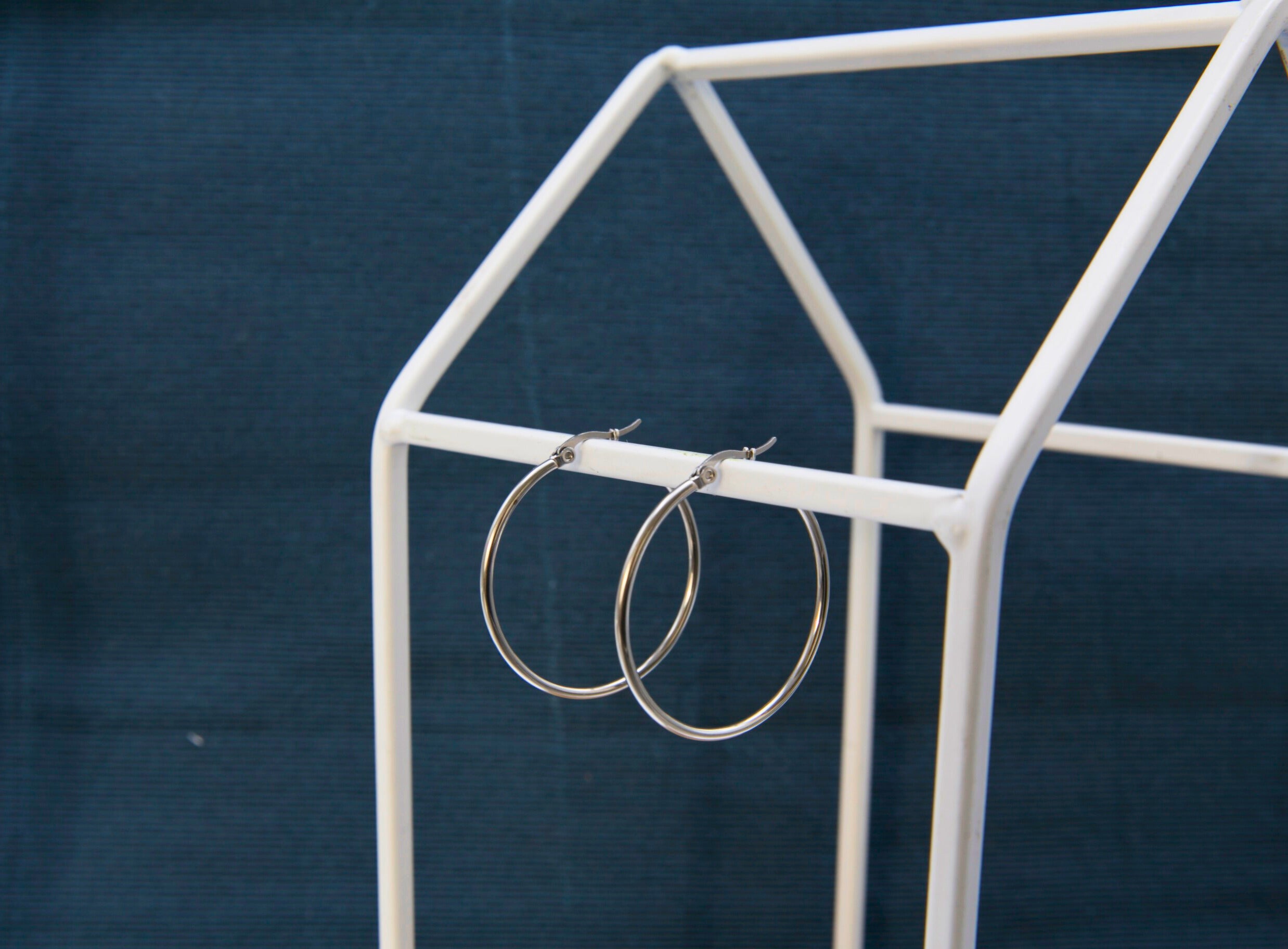 Grote hoops zilver