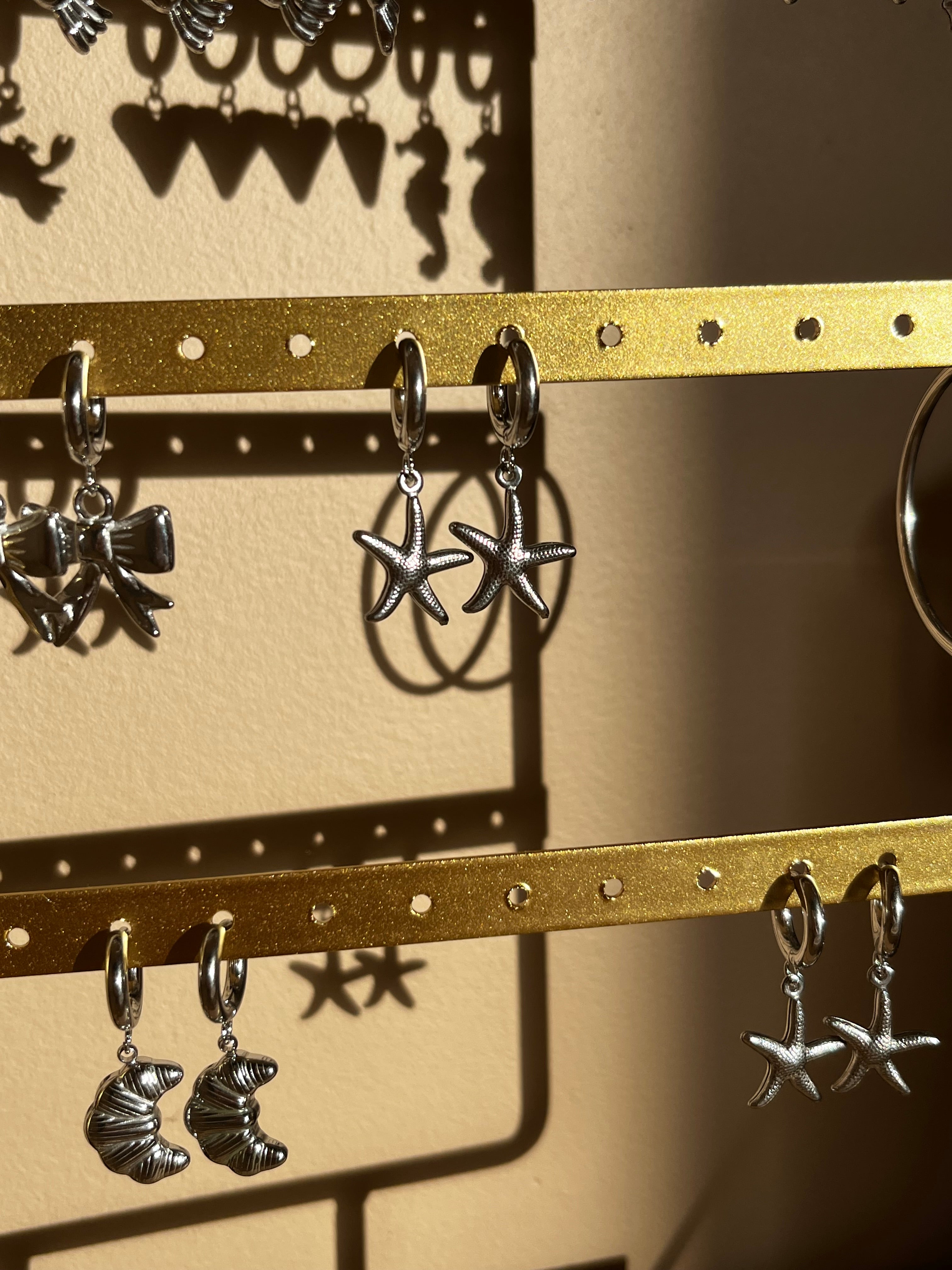 oorbel zeester zilver