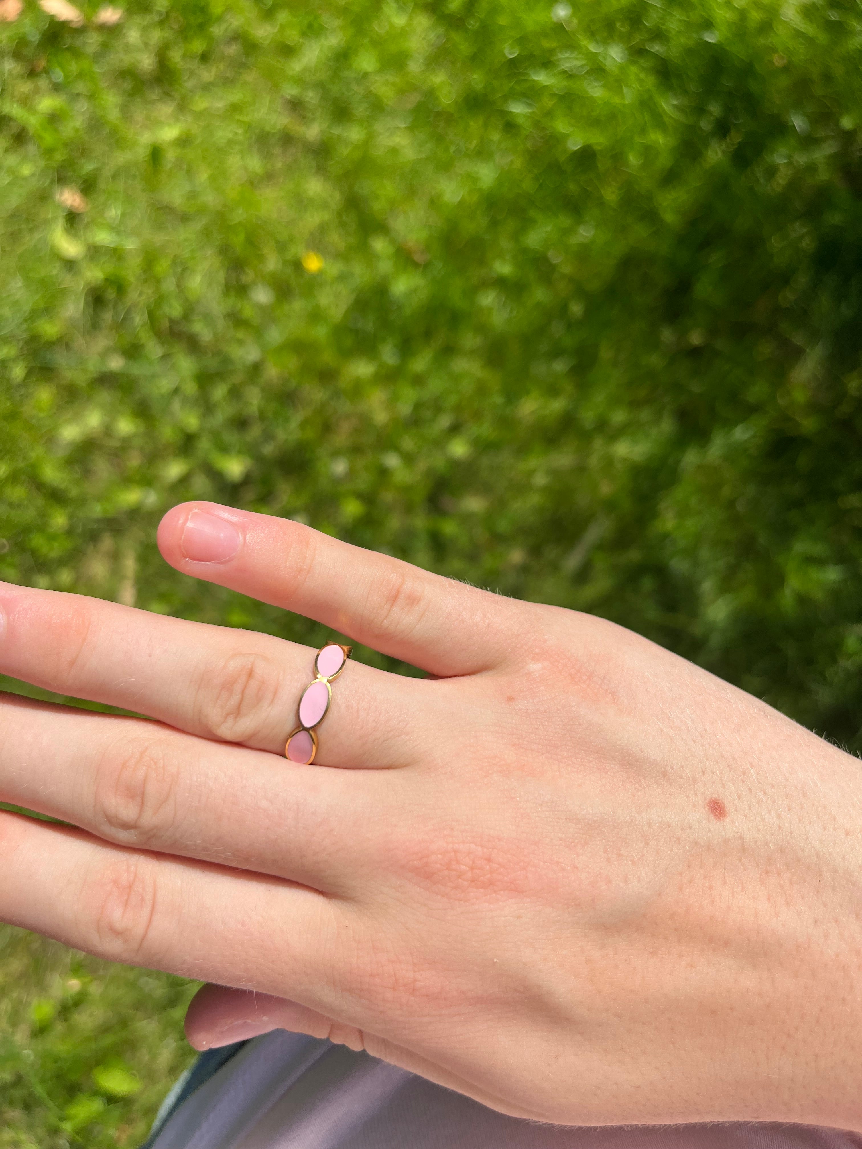 Ring ovaal lilac-gold