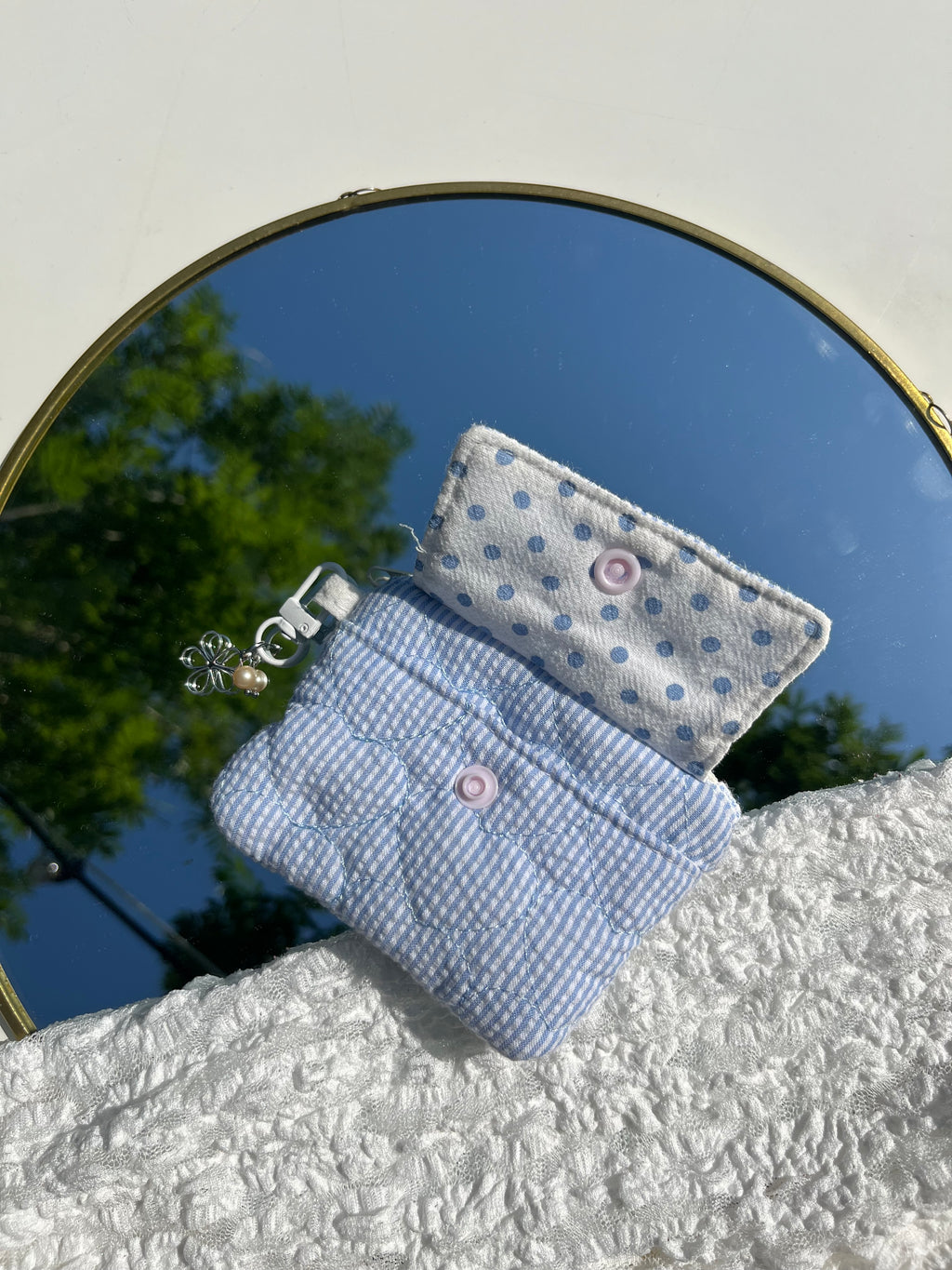 Portemonnee gestreept met hanger