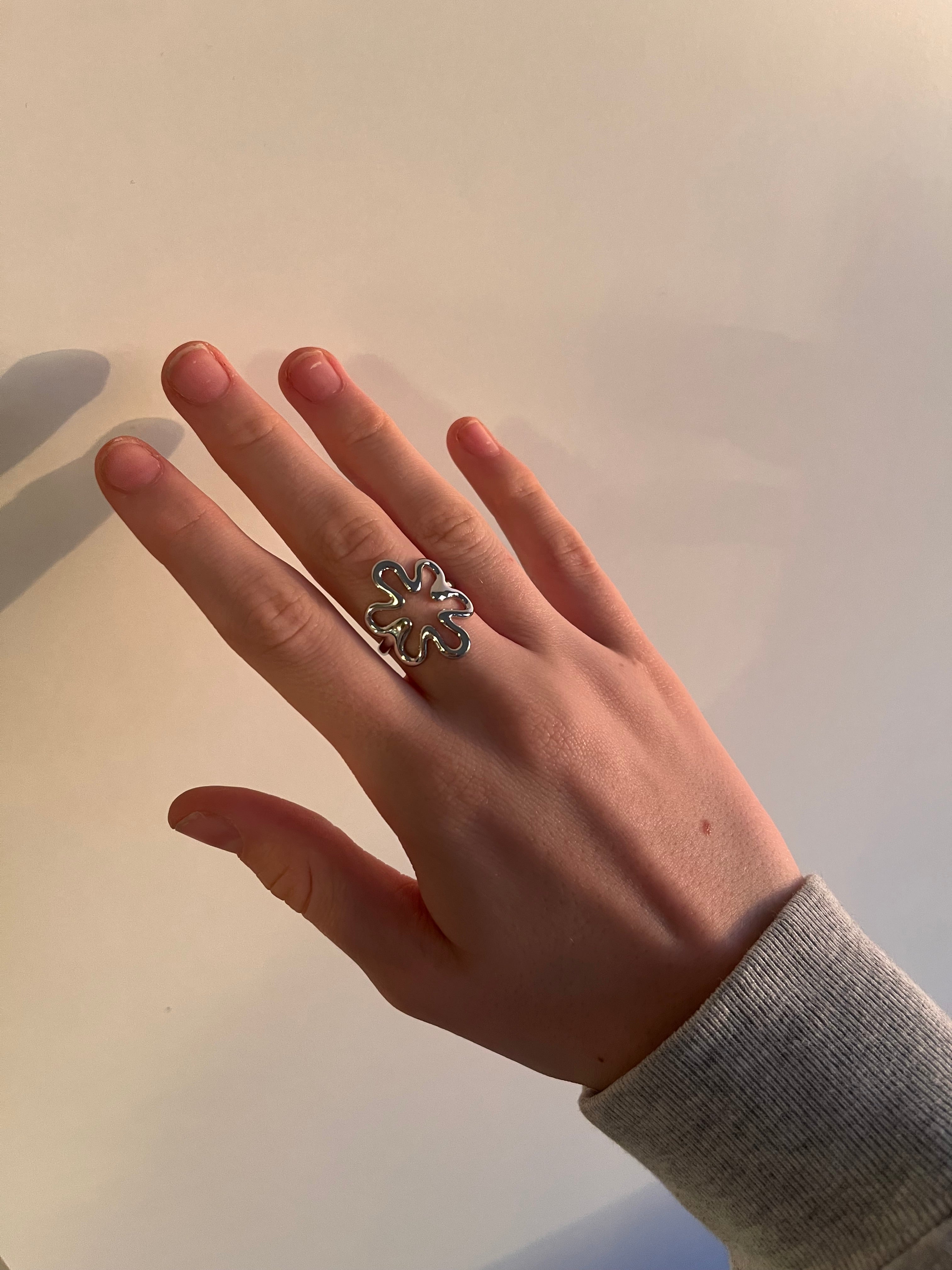 blooming ring zilver