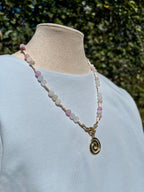 ketting natuursteen pearls and spiral