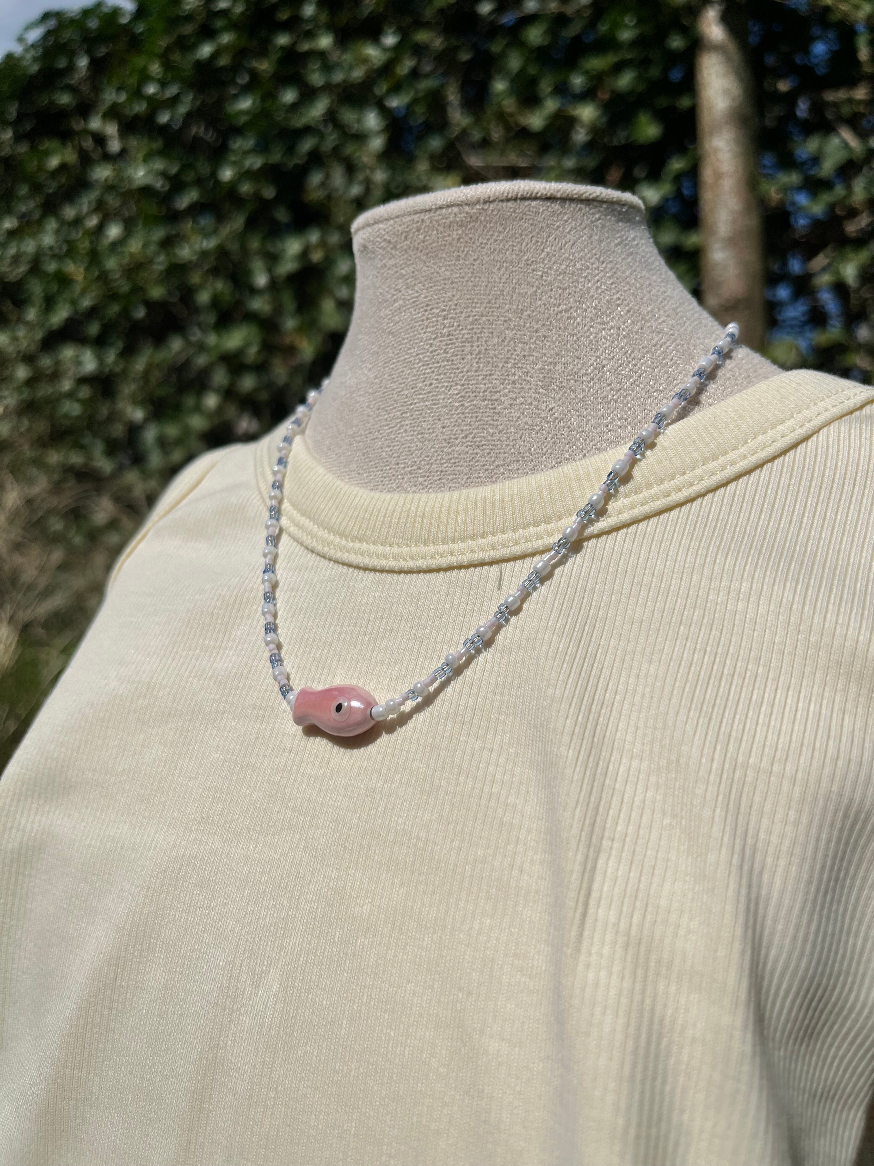 ketting summer pink fish