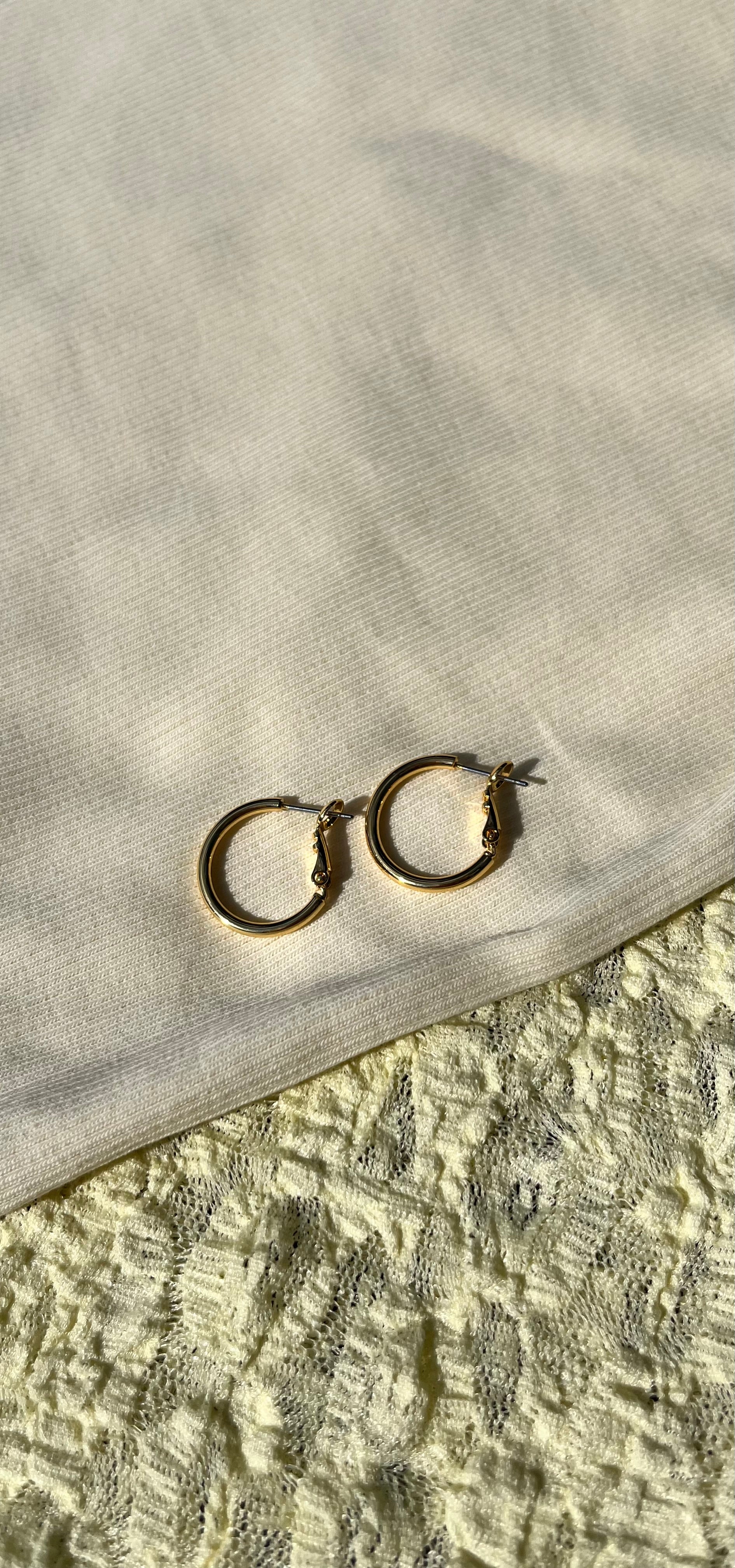 smal hoops goud