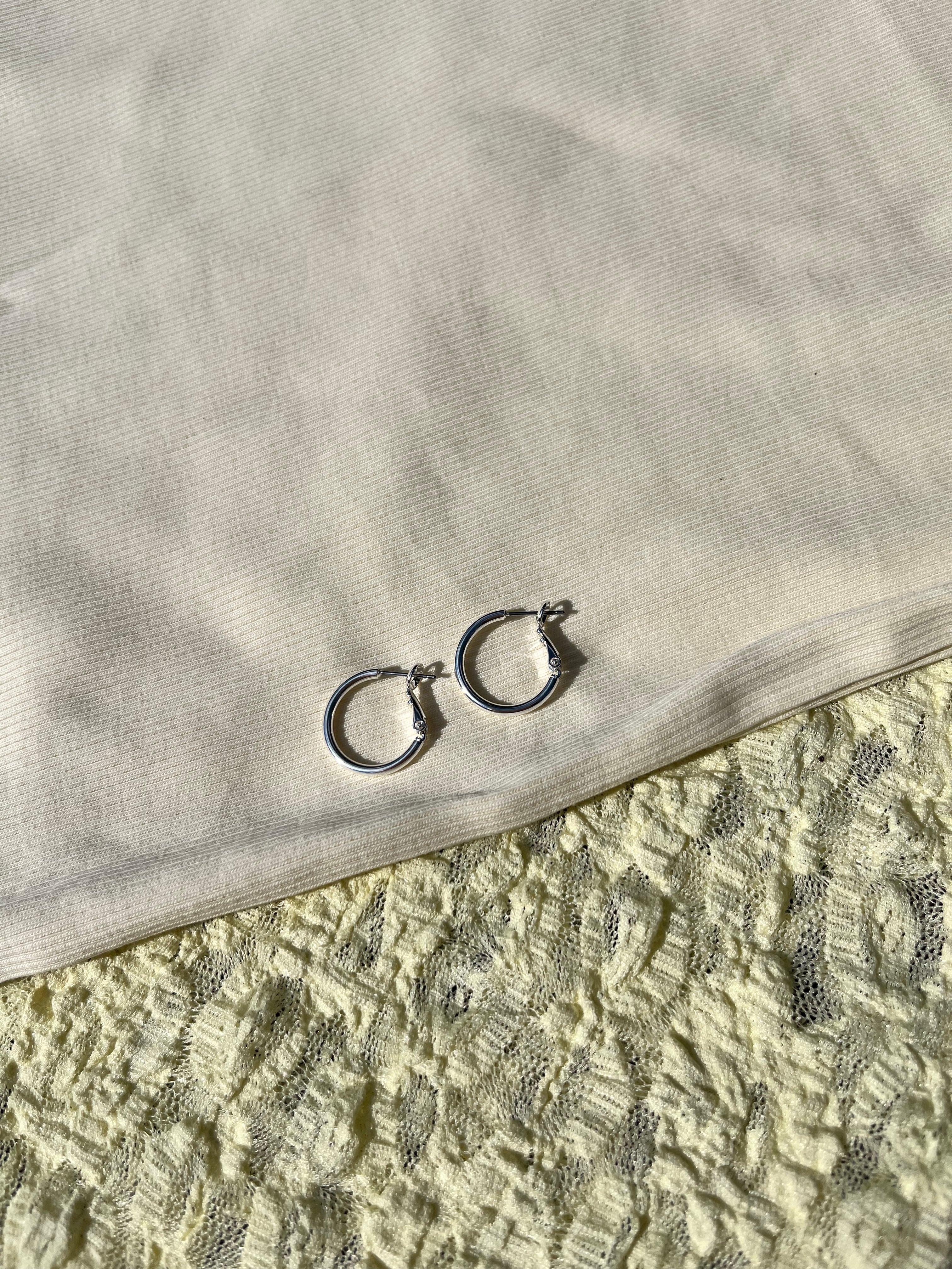 smal hoops zilver