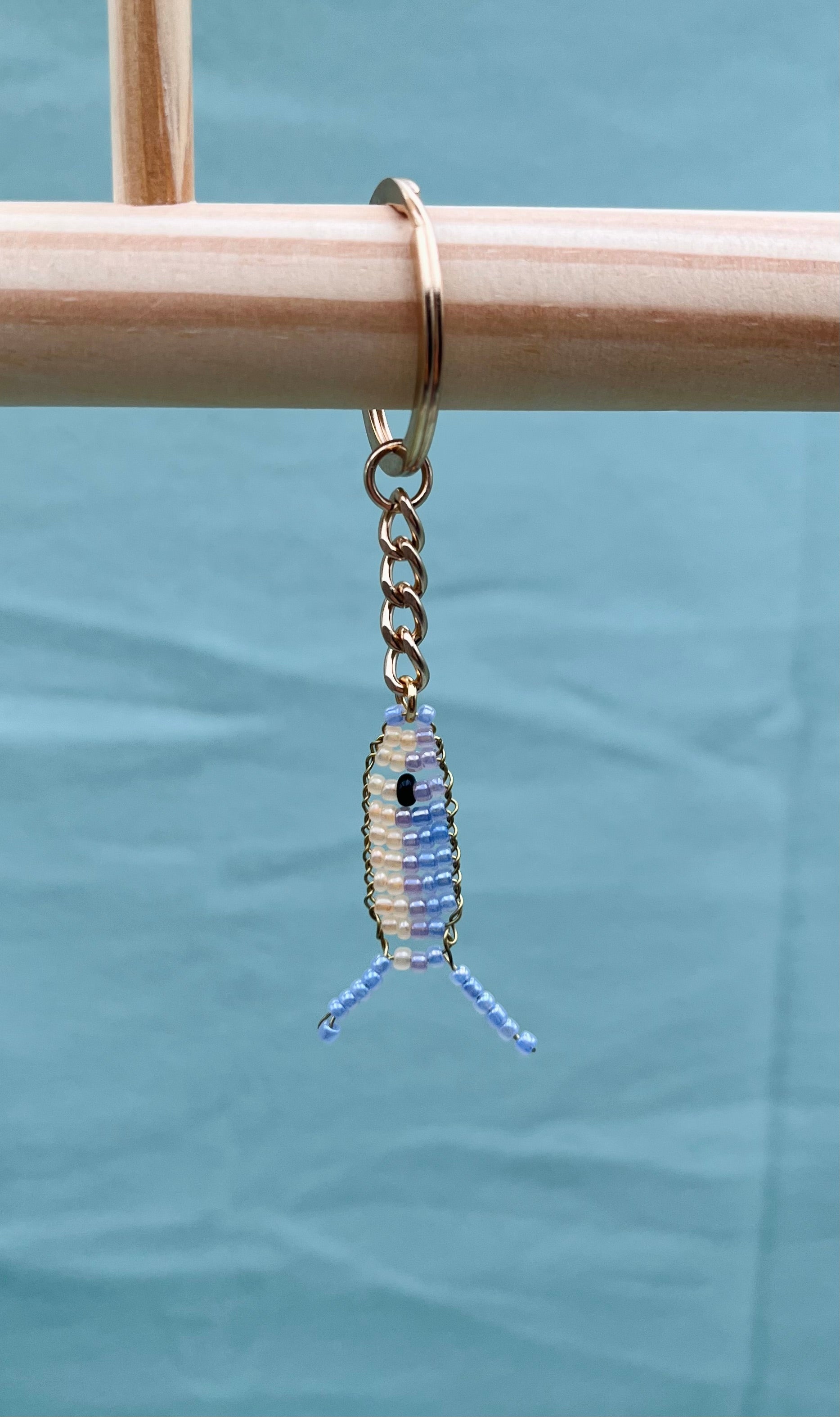 Sleutelhanger fish blue