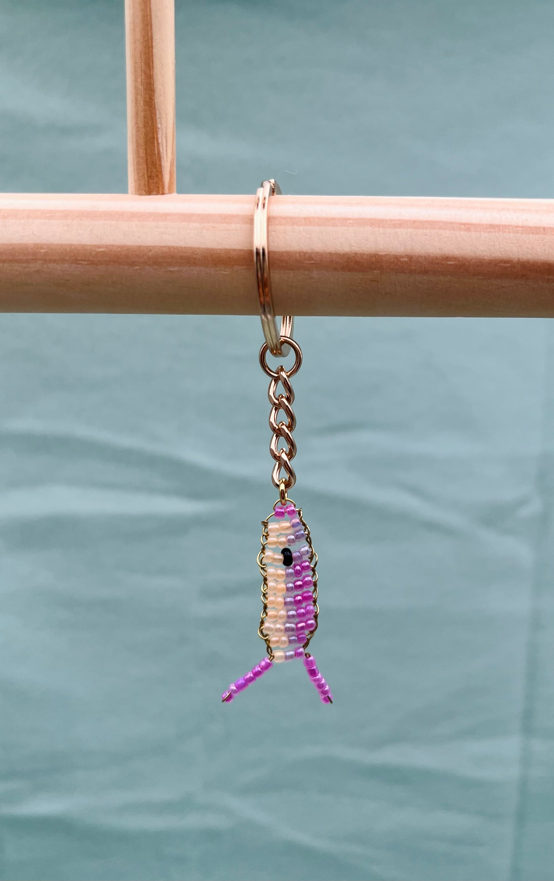 Sleutelhanger fish purple