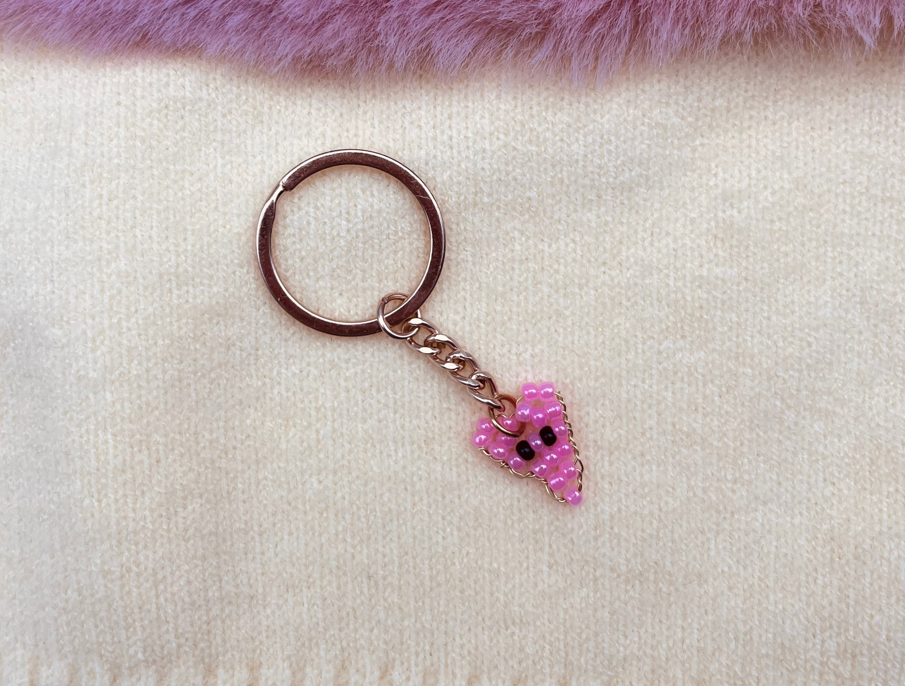 Sleutelhanger pink heart