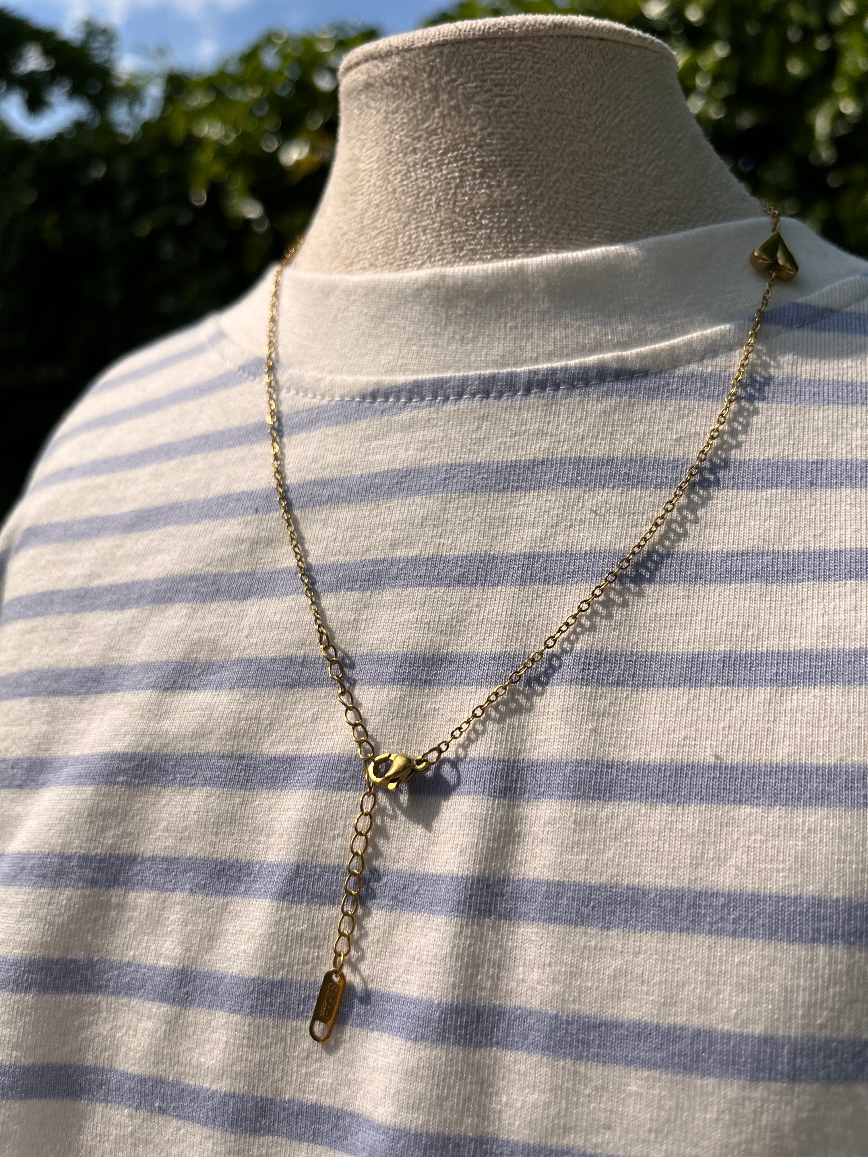 ketting hartjes goud