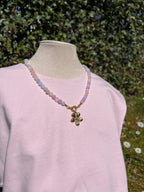 ketting natuursteen pastel and flower