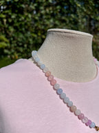 ketting natuursteen pastel and flower