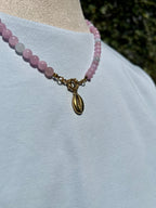 ketting natuusteen pastel shell
