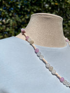 ketting natuursteen pearls and spiral