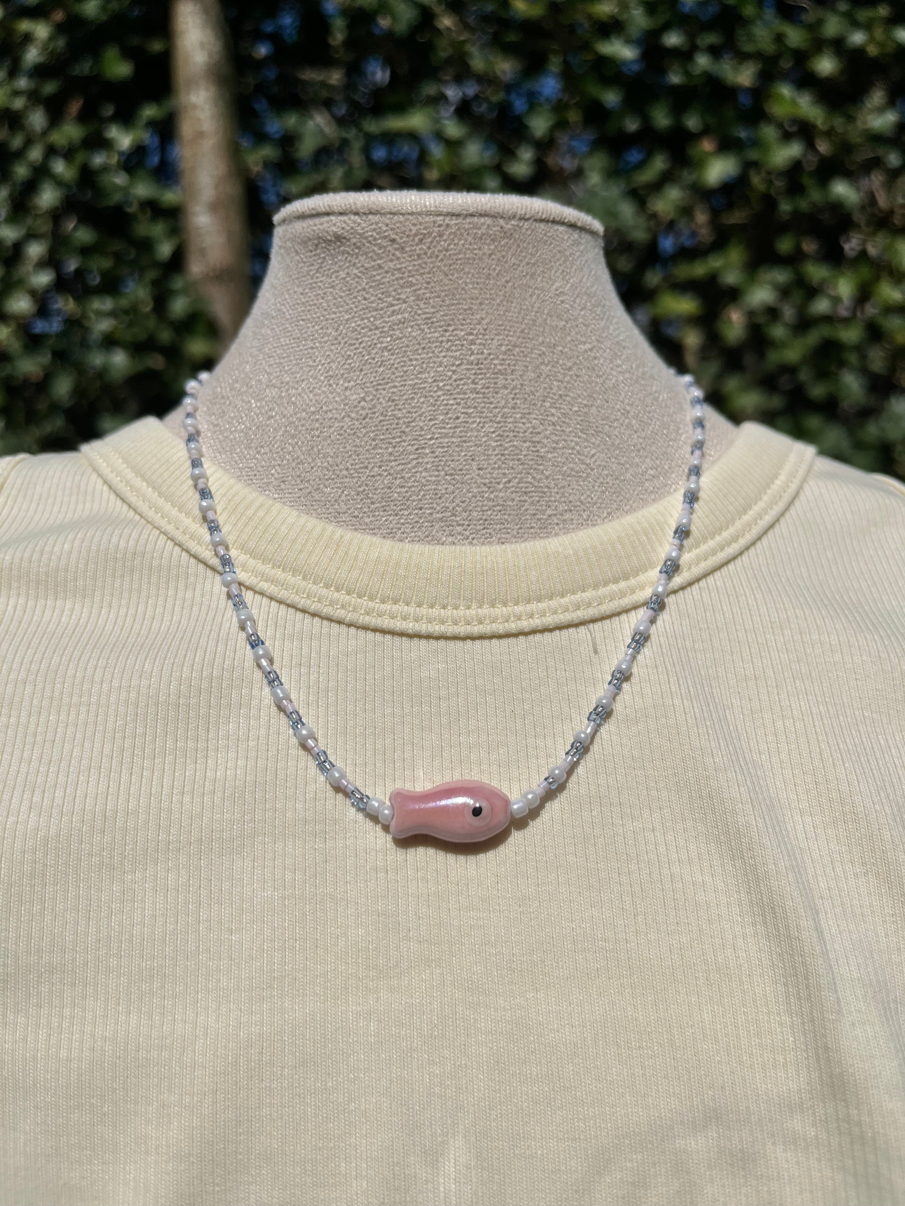 ketting summer pink fish