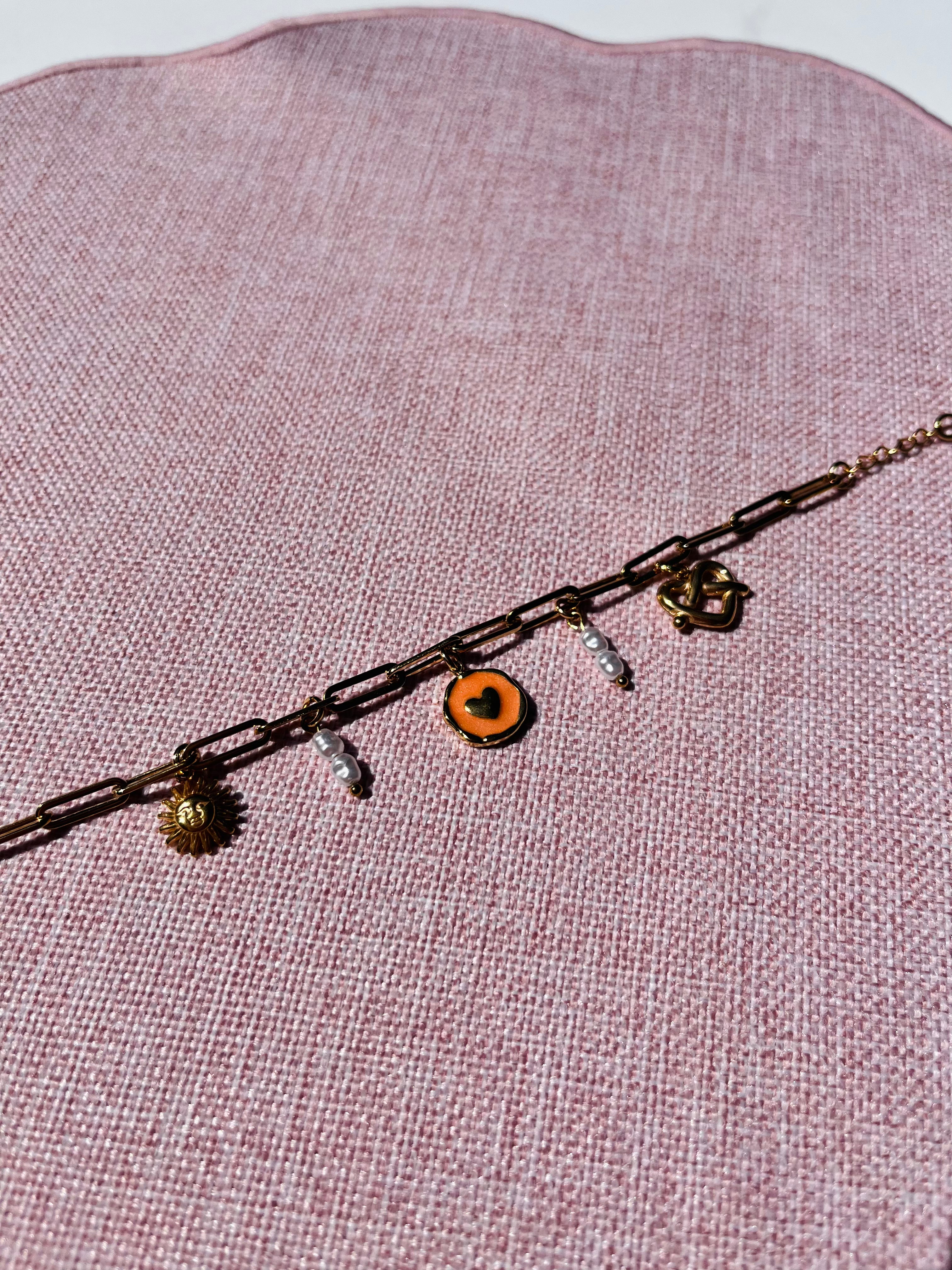 Charm armband sunny pearl