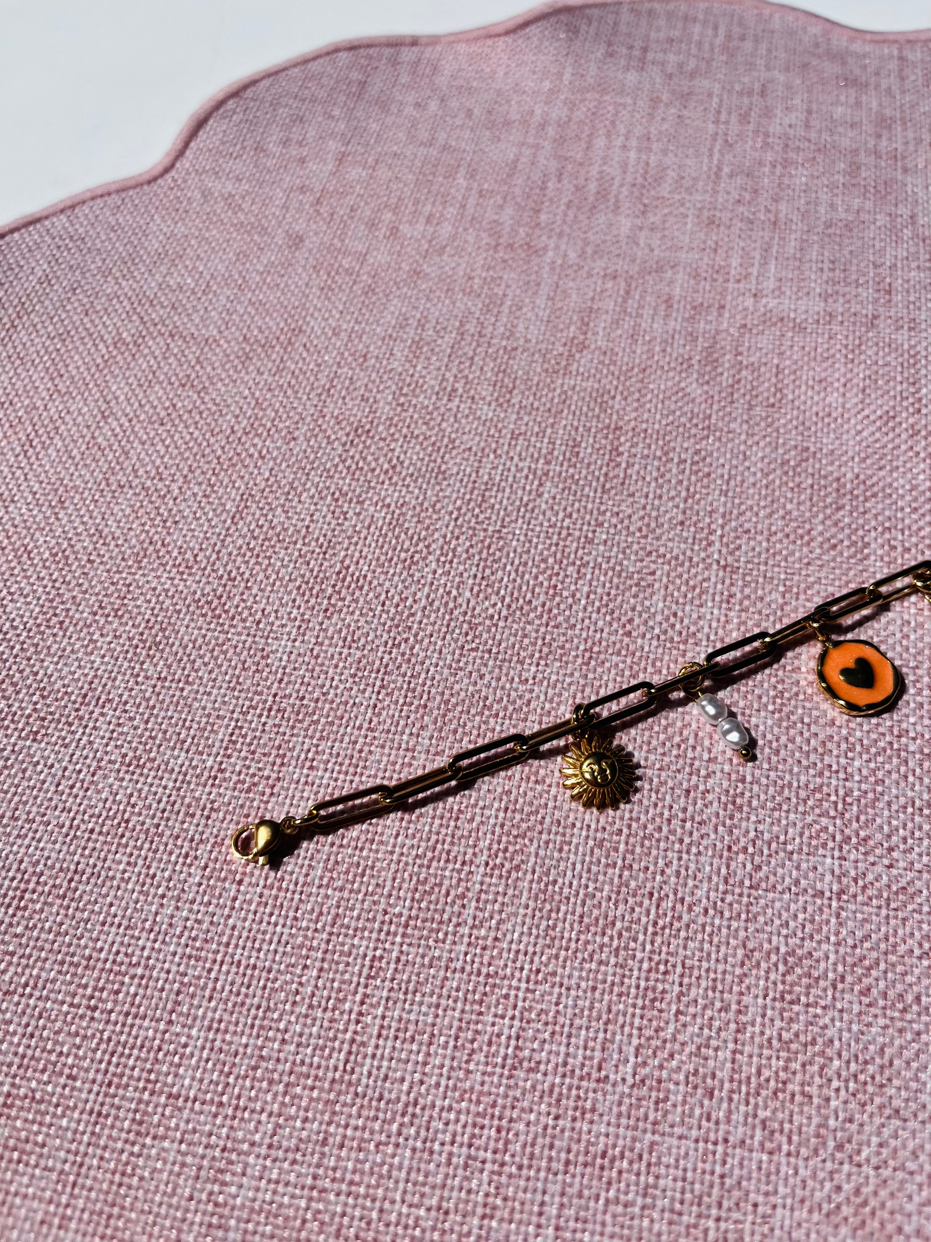 Charm armband sunny pearl