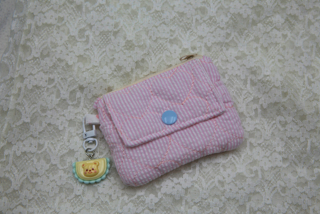 portemonnee roze streepjes