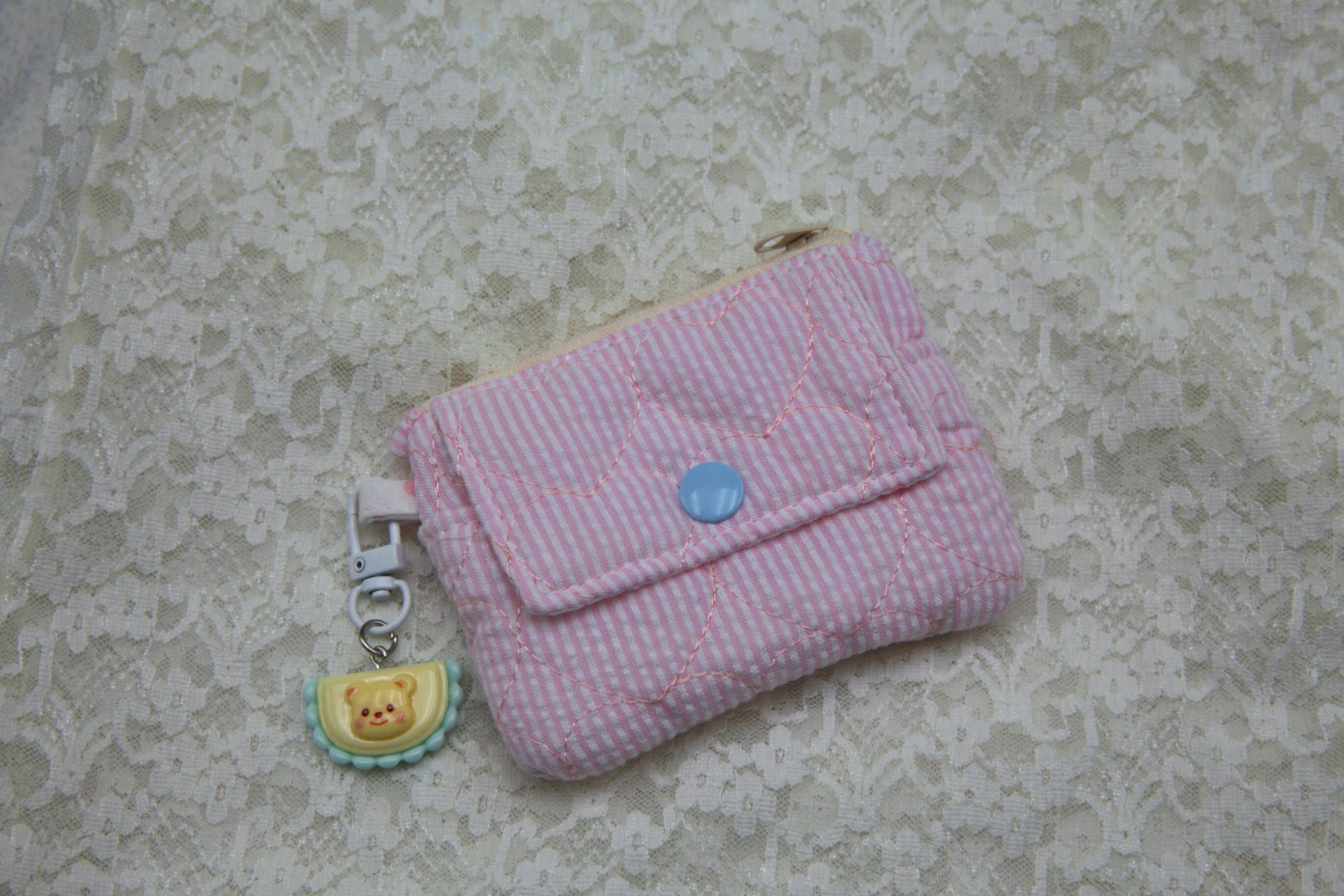 portemonnee roze streepjes