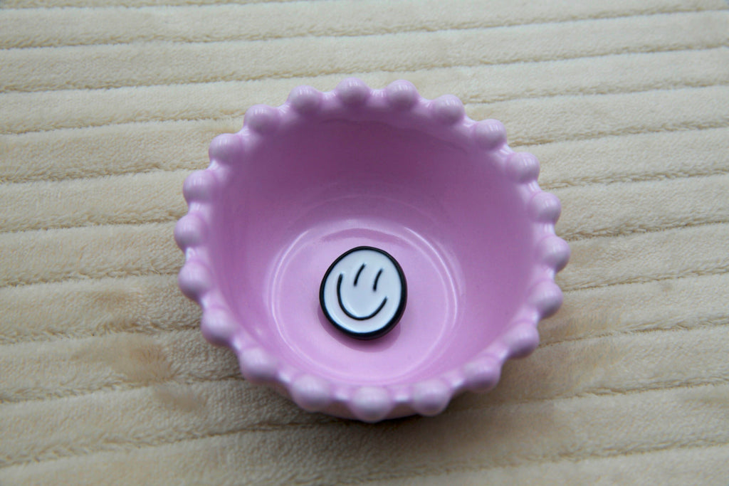 button smile wit,zwart